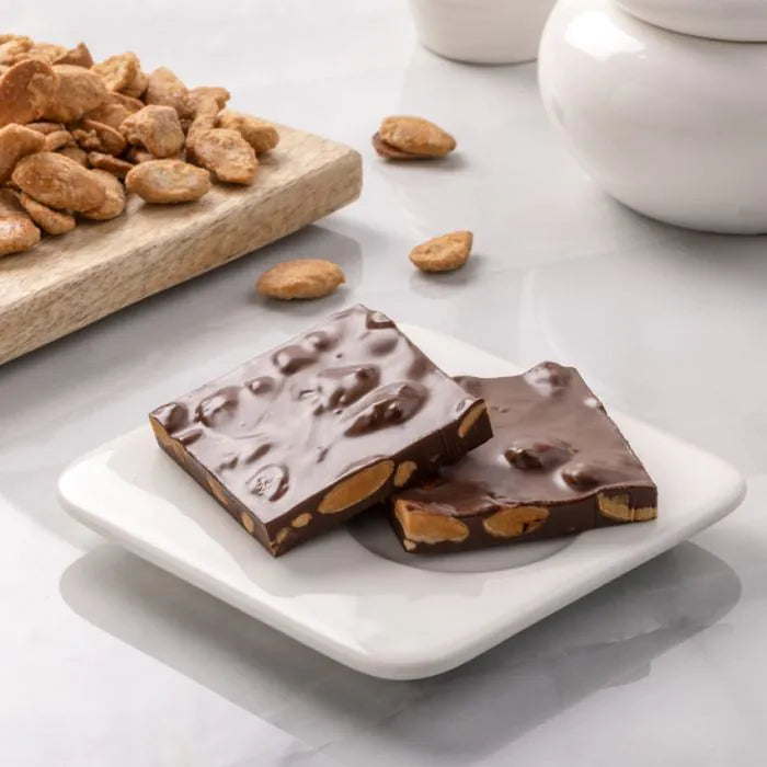 Caramelised Almond Dark Chocolate Bark