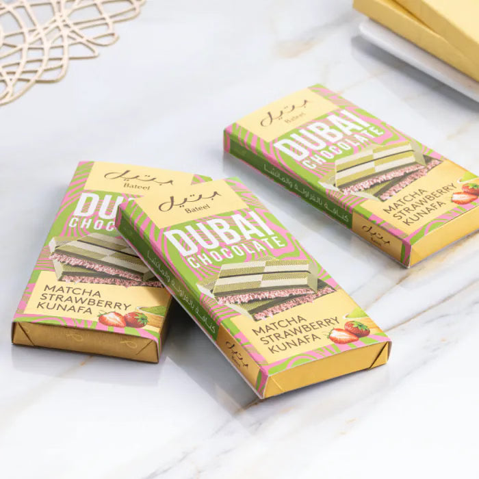 Dubai Chocolate Bar - Strawberry Matcha 120g